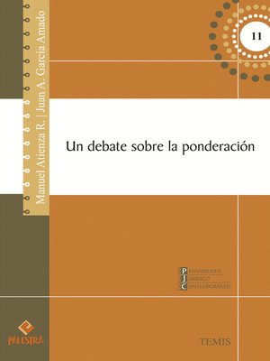 cover image of Un debate sobre la ponderación